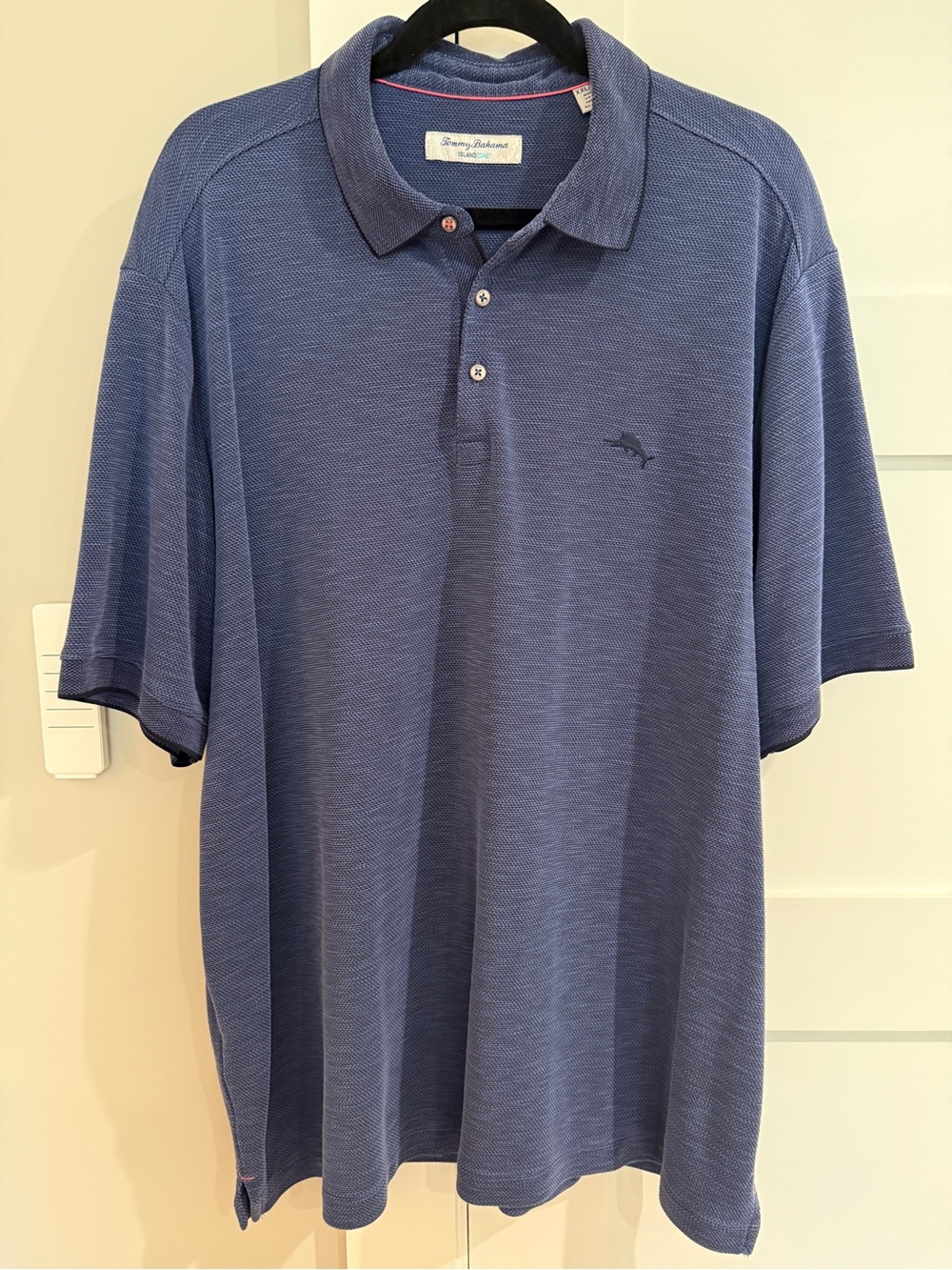 Tommy Bahama IslandZone Navy Blue Pique Polo Shirt Men’s XXL Tall